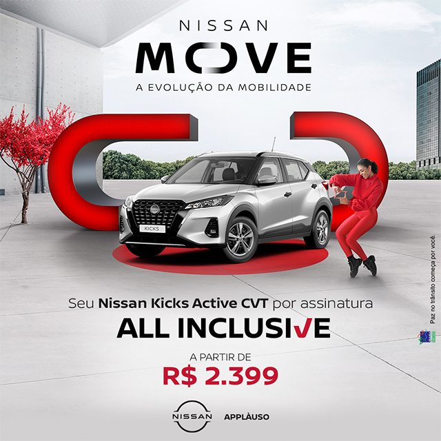 Seu Nissan Kicks Active CVT por assinatura - ALL INCLUSIVE