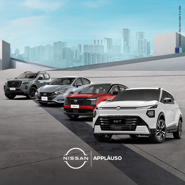 veiculos Nissan enfileirados